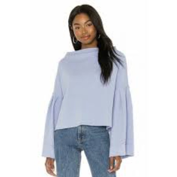 NWT Free People We the Free Bunny Long Sleeve Boatneck Cropped Tee Size XL - Picture 6 of 7